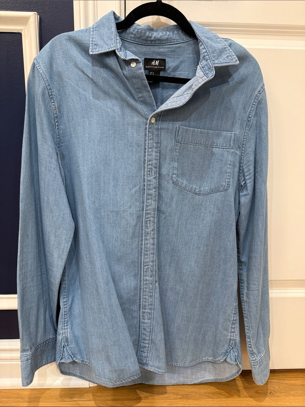 H&M Light Blue Denim Shirt Jacket